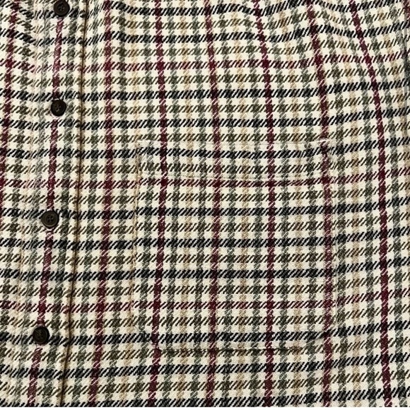 Eddie Bauer Houndstooth Cotton Flannel Men’s Button Down Shirt Size XL Tall - Picture 7 of 9
